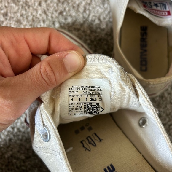 Converse Off-White Canvas Sneakers - Picture 5 of 6